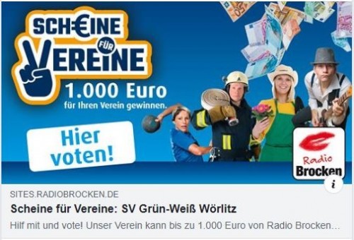 " Scheine für Vereine" Jetzt Voten