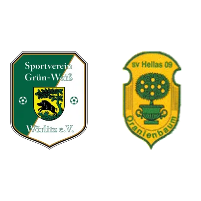 (1F) SV Grün-Weiß Wörlitz <span class="nowrap bold mx-1">1 : 1</span> Hellas 09 Oranienbaum