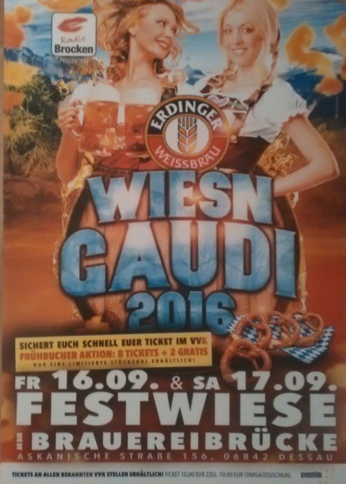 Freikarten für unsere Fußballer zur Wiesn-Gaudi am 16.9.