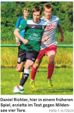 Daniel Richter erzielt einen Viererpack