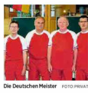 KEGELN:Quartett wird überraschend neuer Meister