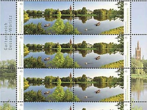 Briefmarke vom Wörlitzer Park Gartenreich im Panorama
