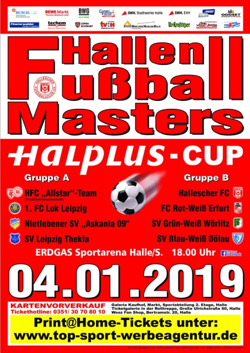 Wir sind beim HalPlus Cup dabei!4.1.19 in Halle-Karten jetzt