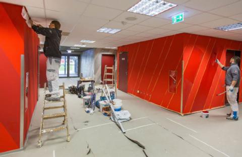 Neuer Spielertunnel im Erdgas-Sportpark