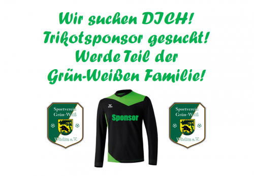 Trikotsponsor gesucht!