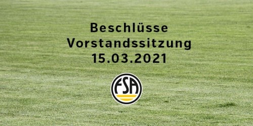 FSA bricht Punktspielbetrieb 2020/21 auf Landesebene ab