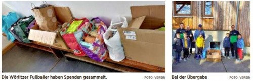 Wörlitzer Fußballer haben gesammelt für Kids aus der Ukraine
