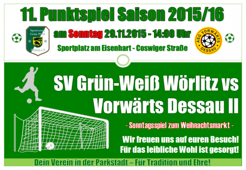 Sonntagsspiel 29.11. - Wörlitz vs Vorwärts Dessau II