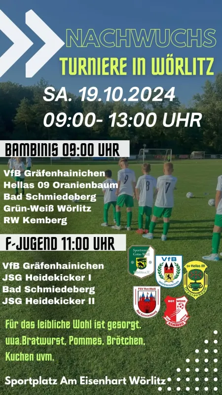 G und F Jugend Turnier am Samstag in Wörlitz