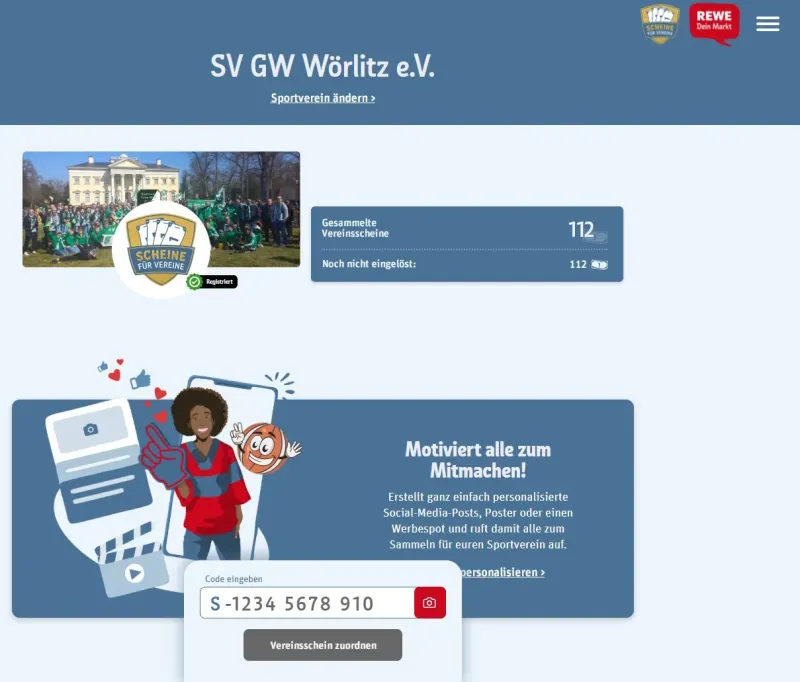 Scheine für Vereine von Rewe