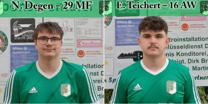 2 Jungspunde rücken in den Männerbereich auf