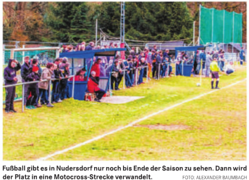 Fußballplatz wird Motocross-Strecke - Nudersdorf mit Ambitio