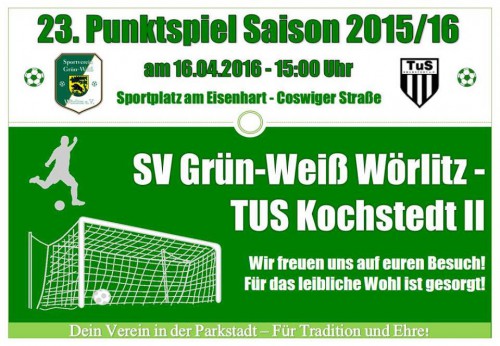 Vorschau GW Wörlitz (1.). - Tus Kochstedt II (9.)