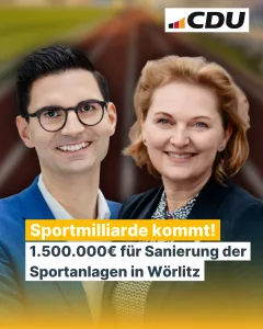 2 Mio Euro Förderung für die Turnhalle und Sportanlage Wörlitz!!